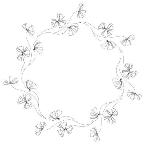 Vektorgrafik dekorative blumen, weißer rahmen