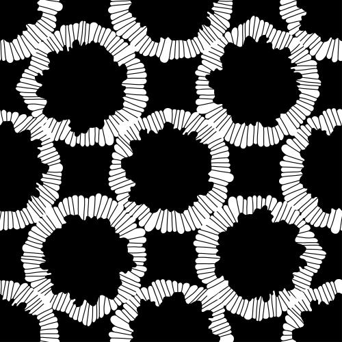 Vektorgrafik geometrisch mit weißen abstrakten silhouetten auf schwarzem