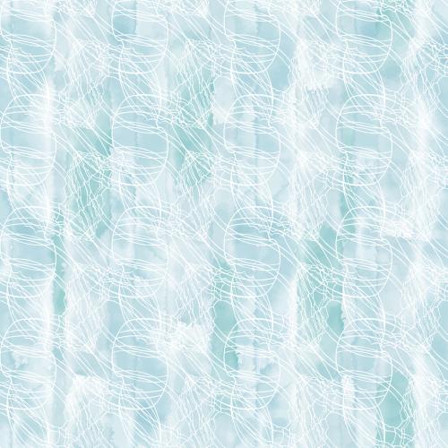 Vektorgrafik muscheln, weiße konturen auf blauem aquarell