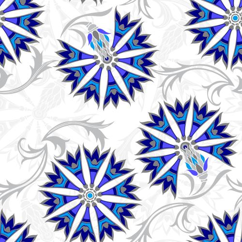 Kornblume. Vektor stylisierte Kornblumen auf weißem