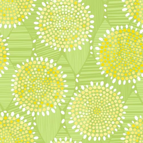 Vektorgrafik abstrakte blumen gestreifte blätter auf grünem