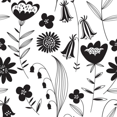 Mohn. Vektor feldblumen im Doodle-Stil auf weißem