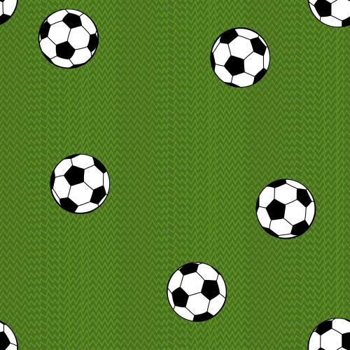 Gras. Vektor Fußballbälle auf grünem Gras