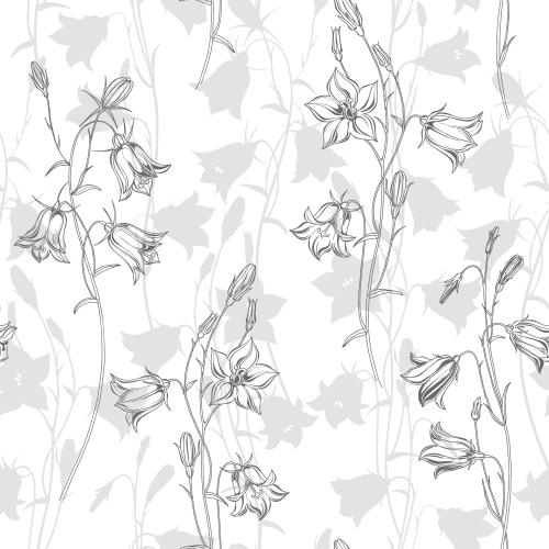 Vektorgrafik kuckucksuhren, konturen und silhouetten von blumen auf weissm