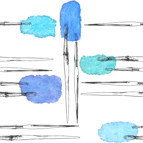 Farben. Vektor Bürsten, farbige Aquarellflecken auf weißem