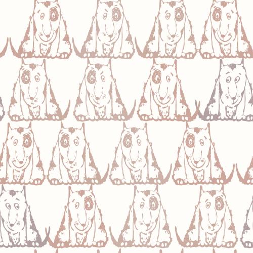 Hund. Vektor Süße cartoonartige Hunde auf hellen