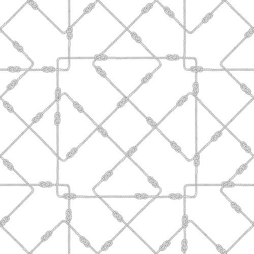 Seil. Vektor seile mit Seemannsknoten auf Weißem, geometrische Komposition