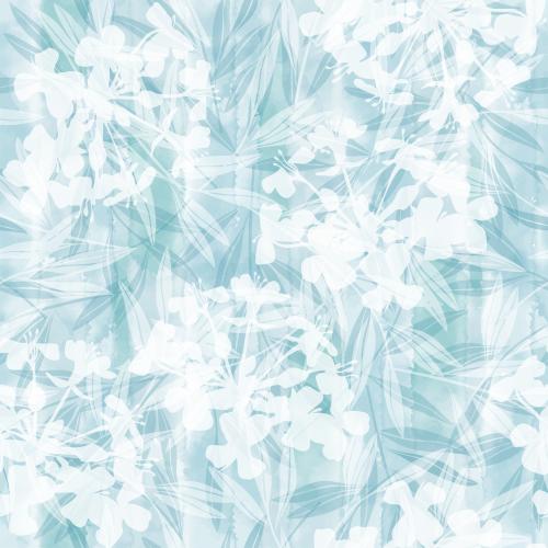 Vektorgrafik silhouetten von blumen und blättern auf blauer aquarell