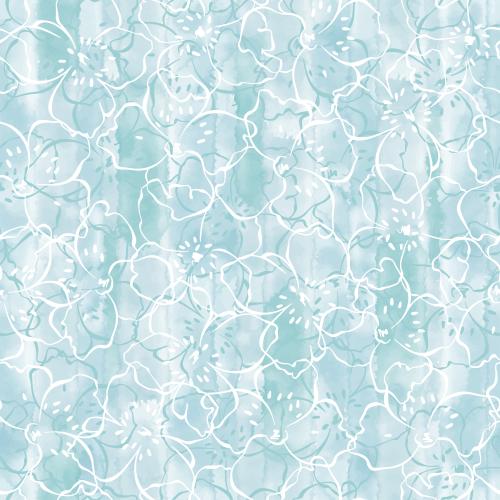 Jasmin. Vektor Jasmin, weiße und blaue Konturen der Blumen auf blauem Aquarell