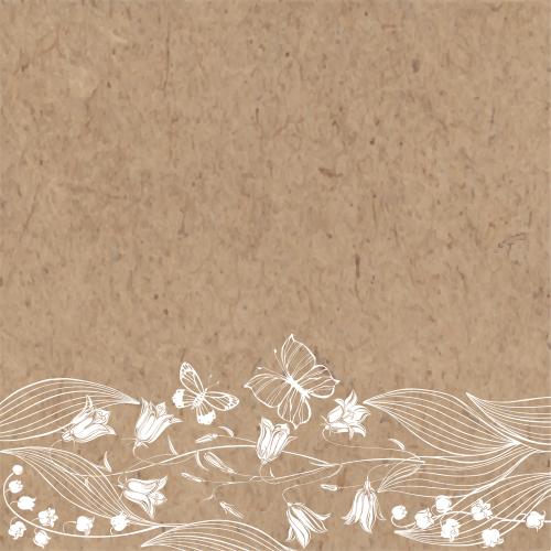 Vektorgrafik glöckchen, lilien, schmetterling, textplatz auf kraft
