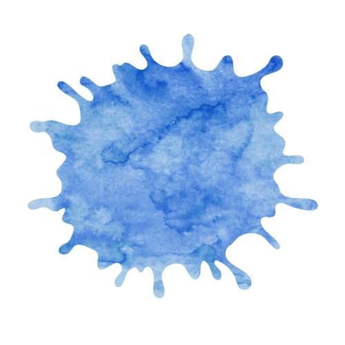 Klecks. Vektor blaue Aquarellkläse