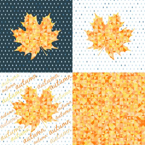 Herbst. Vektor mosaikartige Ahornblätter