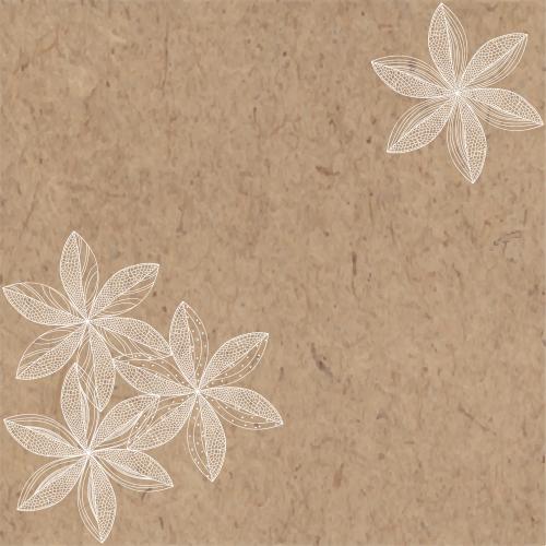 Vektorgrafik dekorative blumen, platz für text auf kraft, winkelkomposition