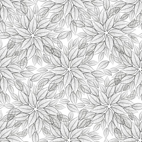 Vektorgrafik monochromblätter auf weißem