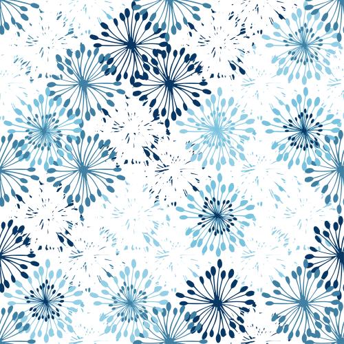 Vektorgrafik abstrakt-blumig, blaue, blaue und weiße silhouetten