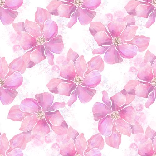 Klecks. Vektor Aquarell-Magnolie, dekorative Flecken auf weißem
