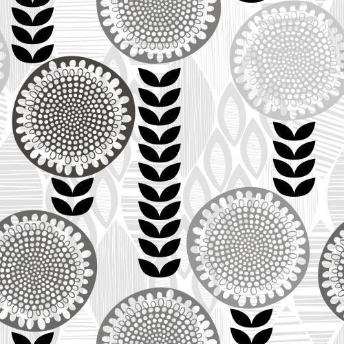 Vektorgrafik abstrakte blumen und blätter auf weißem
