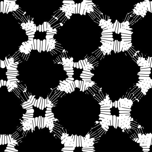 Vektorgrafik abstrakt geometrisch mit weißen silhouetten auf schwarzem