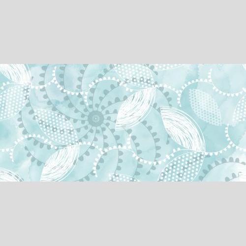 Vektorgrafik dekorative pflanzliche elemente auf blauem aquarell