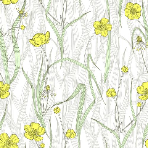 Gras. Vektor glockenblumen Gras auf weissem